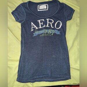 Aeropostale Blue AERO Varsity Tee